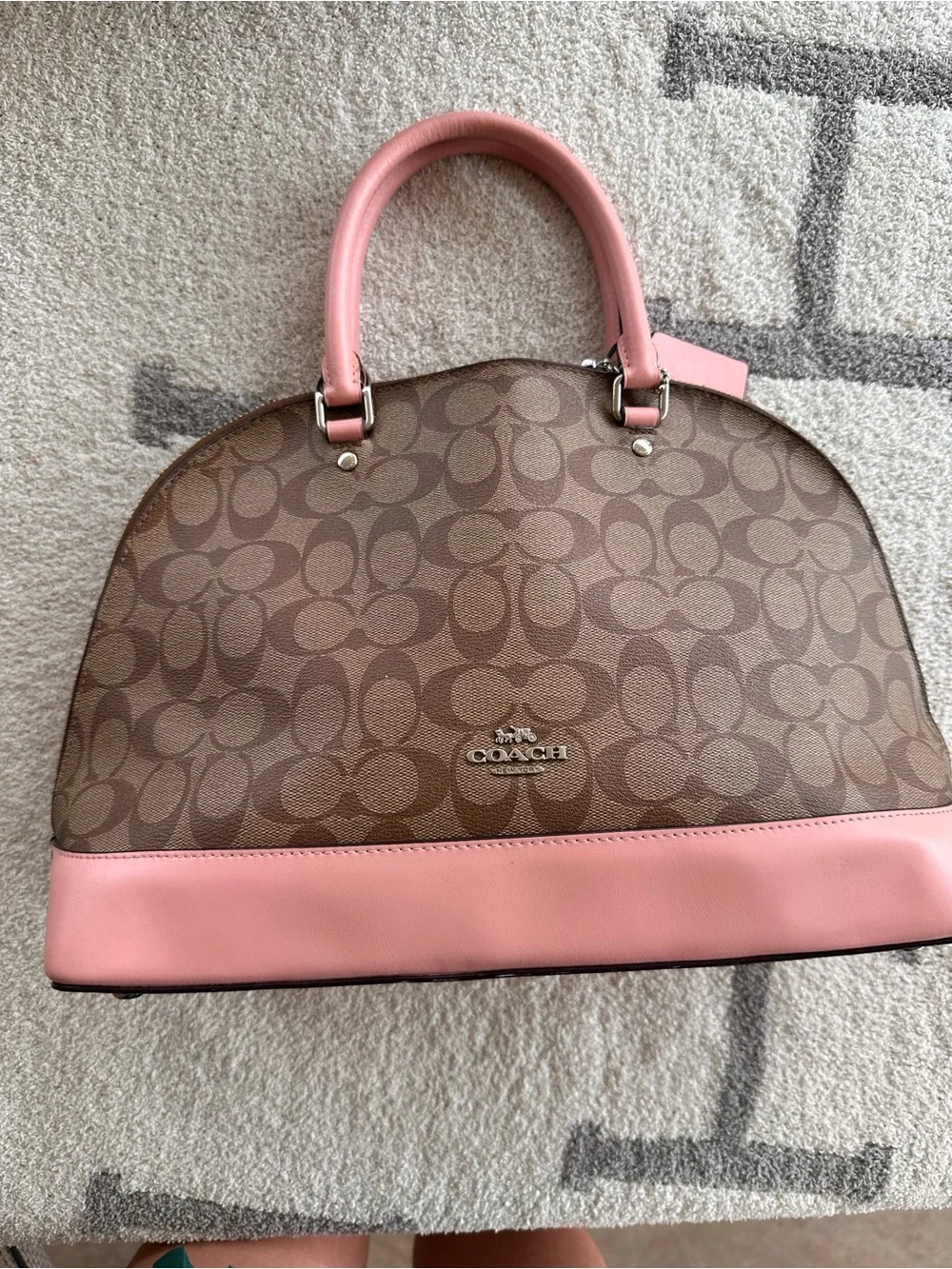 Coach sierra Dome Satchel with Pink Trim 2018